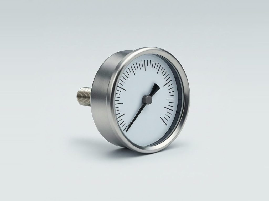 Back mount pressure gauge with a rear threaded connection