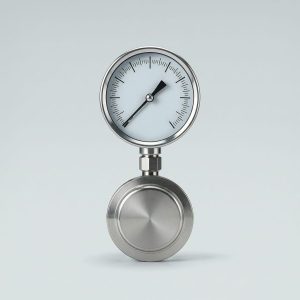 Sanitary pressure gauge with a tri-clamp process connection