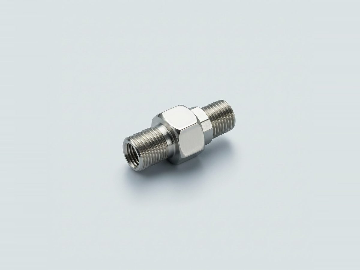 Brass pressure snubber fitting on a light studio sweep